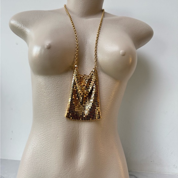 PACO RABANNE CHAINMAIL PENDANT NECKLACEGold